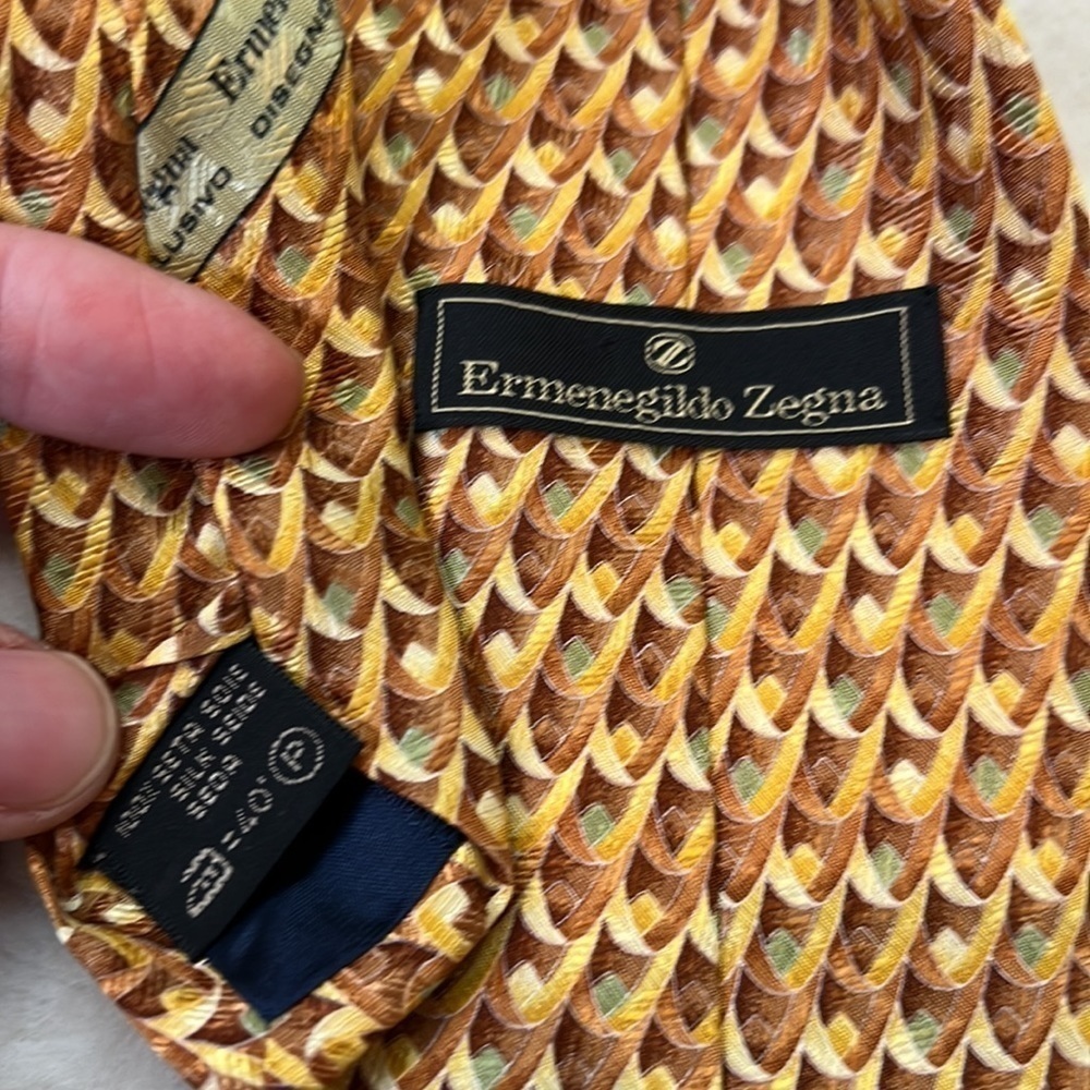 Ermengildo Zegna made in Italy silk tie exclusive design - Picture 7 of 11